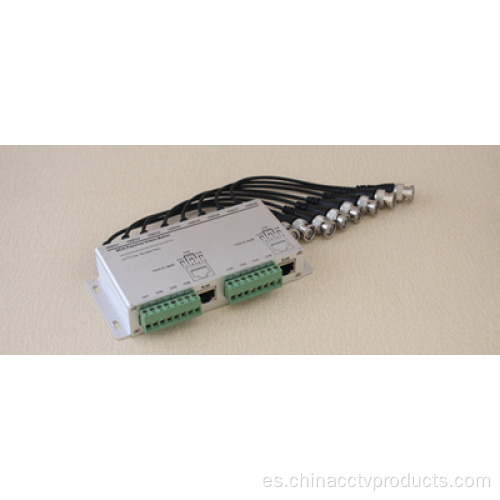 8 canales CCTV CCTV UTP Video Balun, transceptor de video